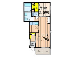 グリーンロード楠葉Ⅰの物件間取画像